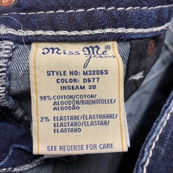 Miss Me Fleur de lis Dark Hailey Skinny Jeans 28 - Picture 5 of 11